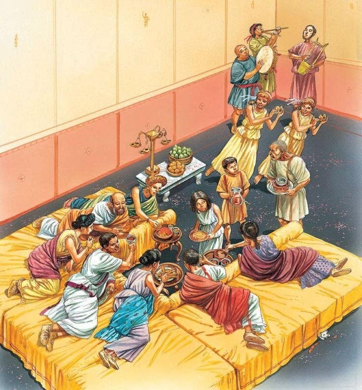 Why did the ancient Romans like to eat while lying down? iMedia