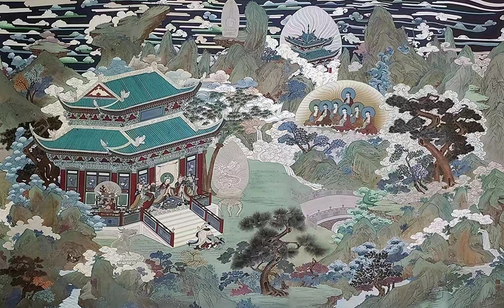 The first person who copied and painted the murals of Qutan Temple in ...