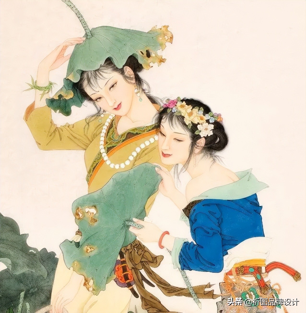 Appreciation of Xiang Weiren's beautiful meticulous painting of ladies ...