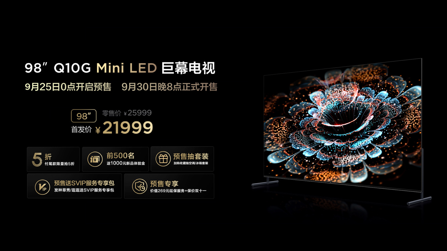 TCL launches 98-inch Q10G Mini LED TV: 1600nit, starting price 21,999 ...