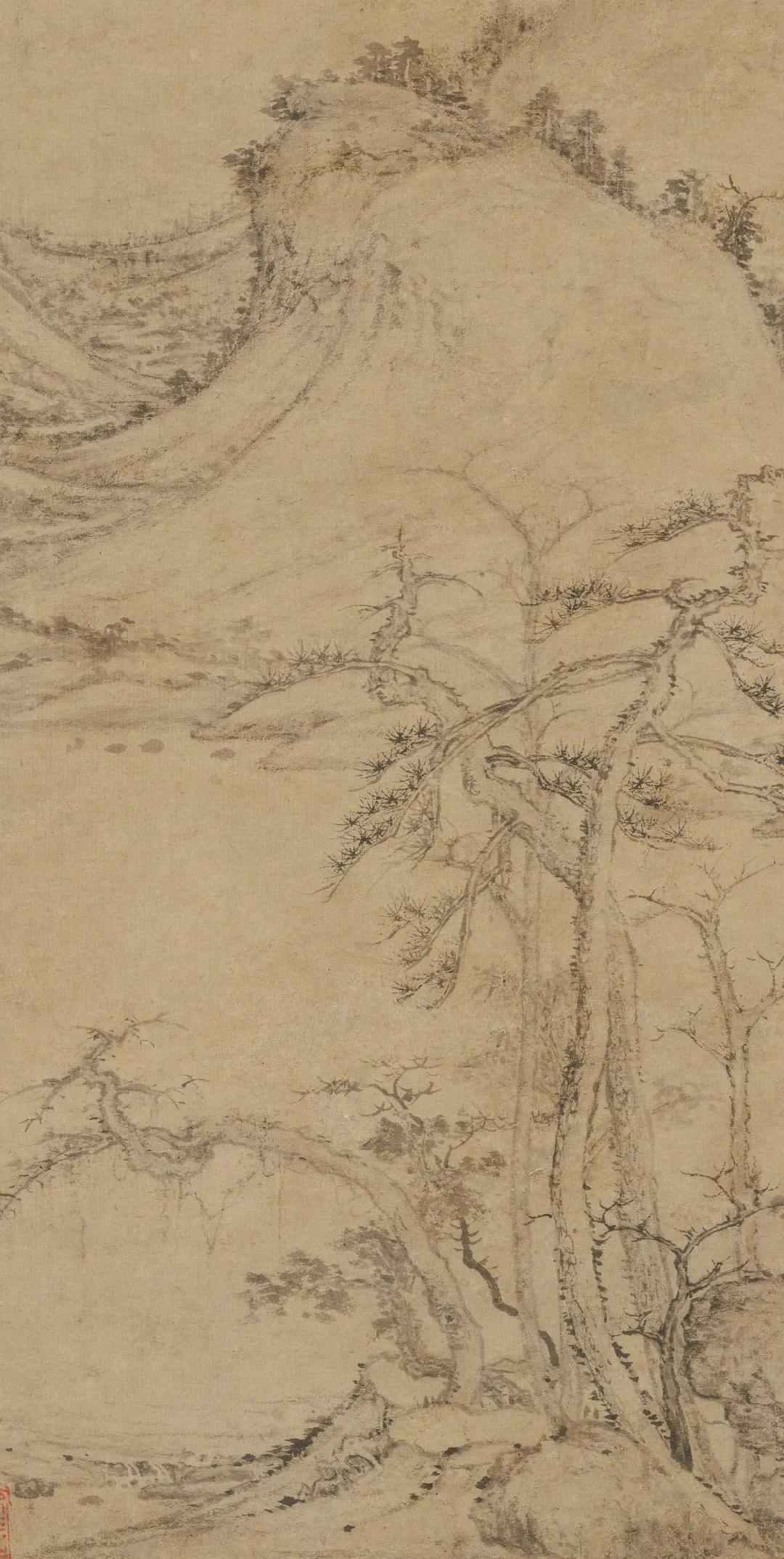 Pictures of loose and secluded Xiu, snow mountains, river trees and ...
