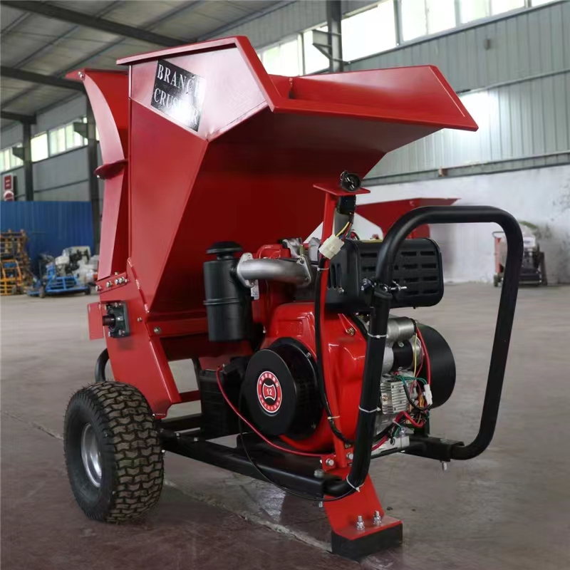 The discarded branches that have been trimmed are processed with this ...