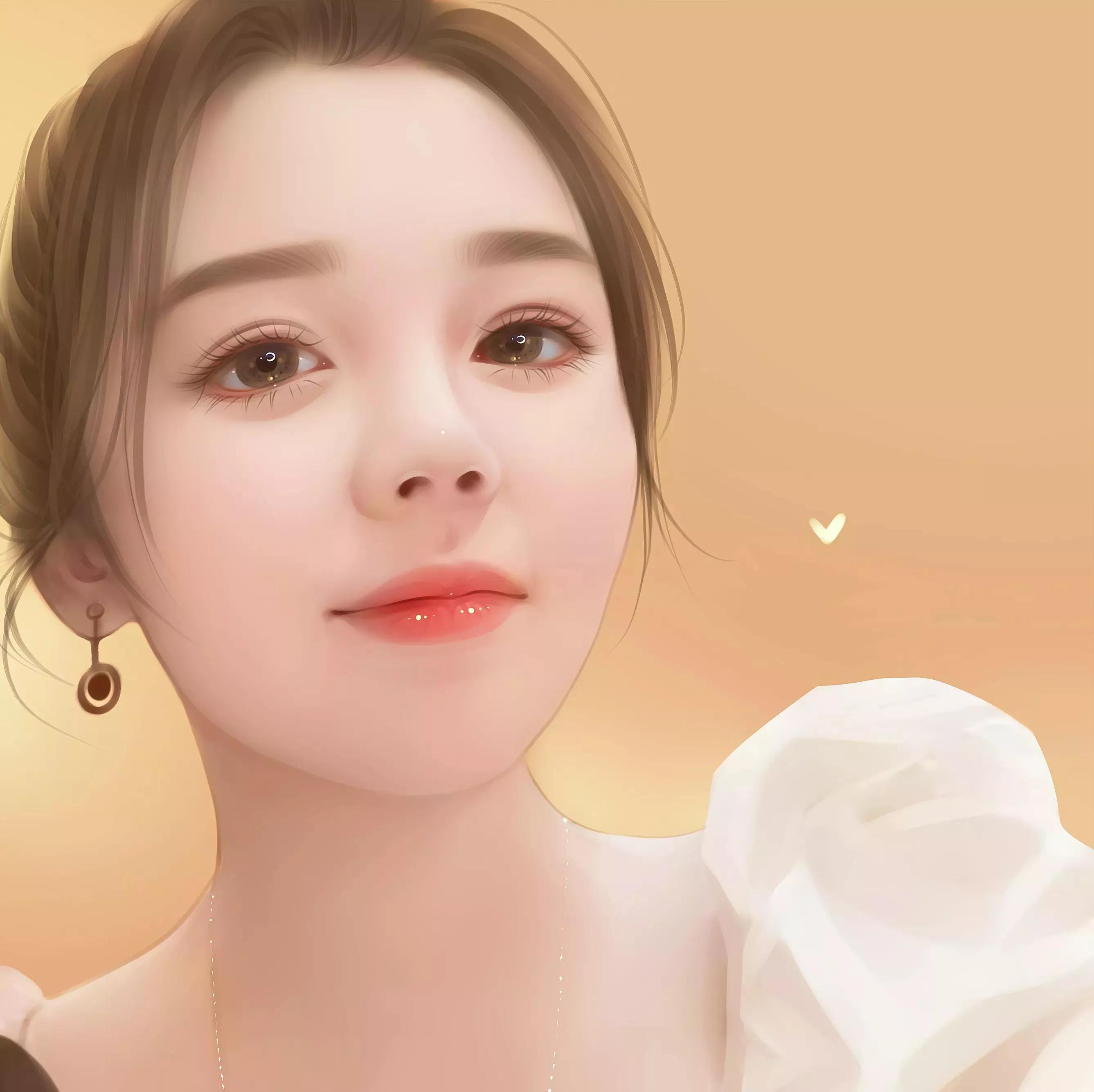換個溫柔大方的女生手繪頭像吧 - 資訊咖