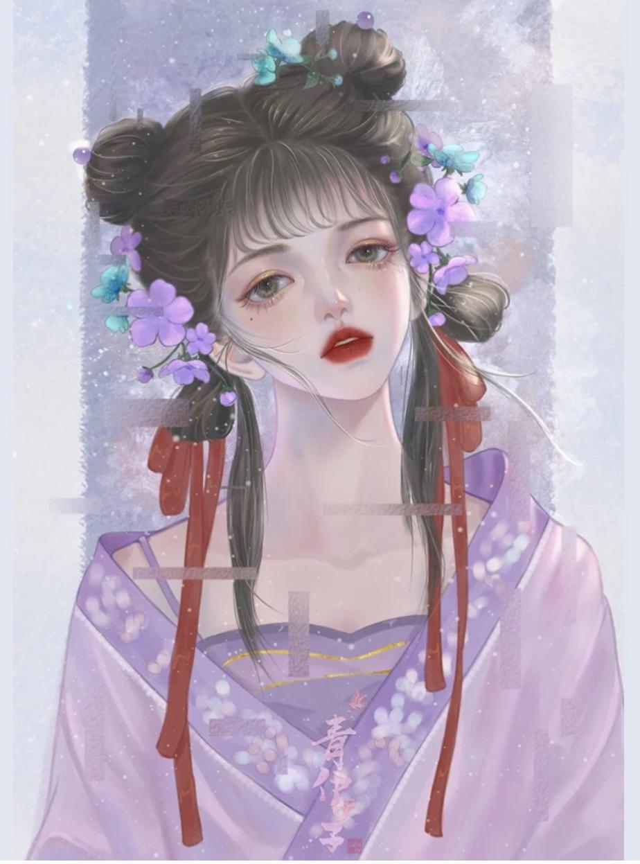 A gentle and beautiful woman, a person is more delicate and beautiful