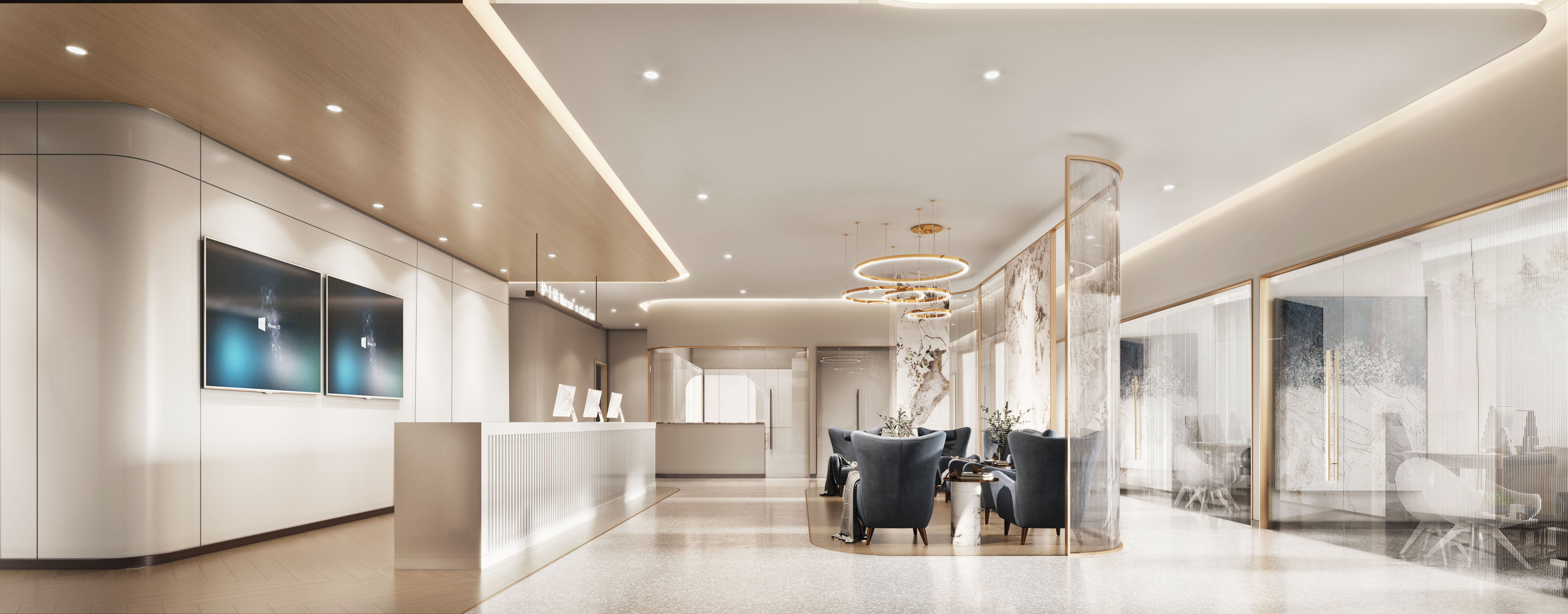1200㎡ modern light luxury medical beauty space design - iNEWS