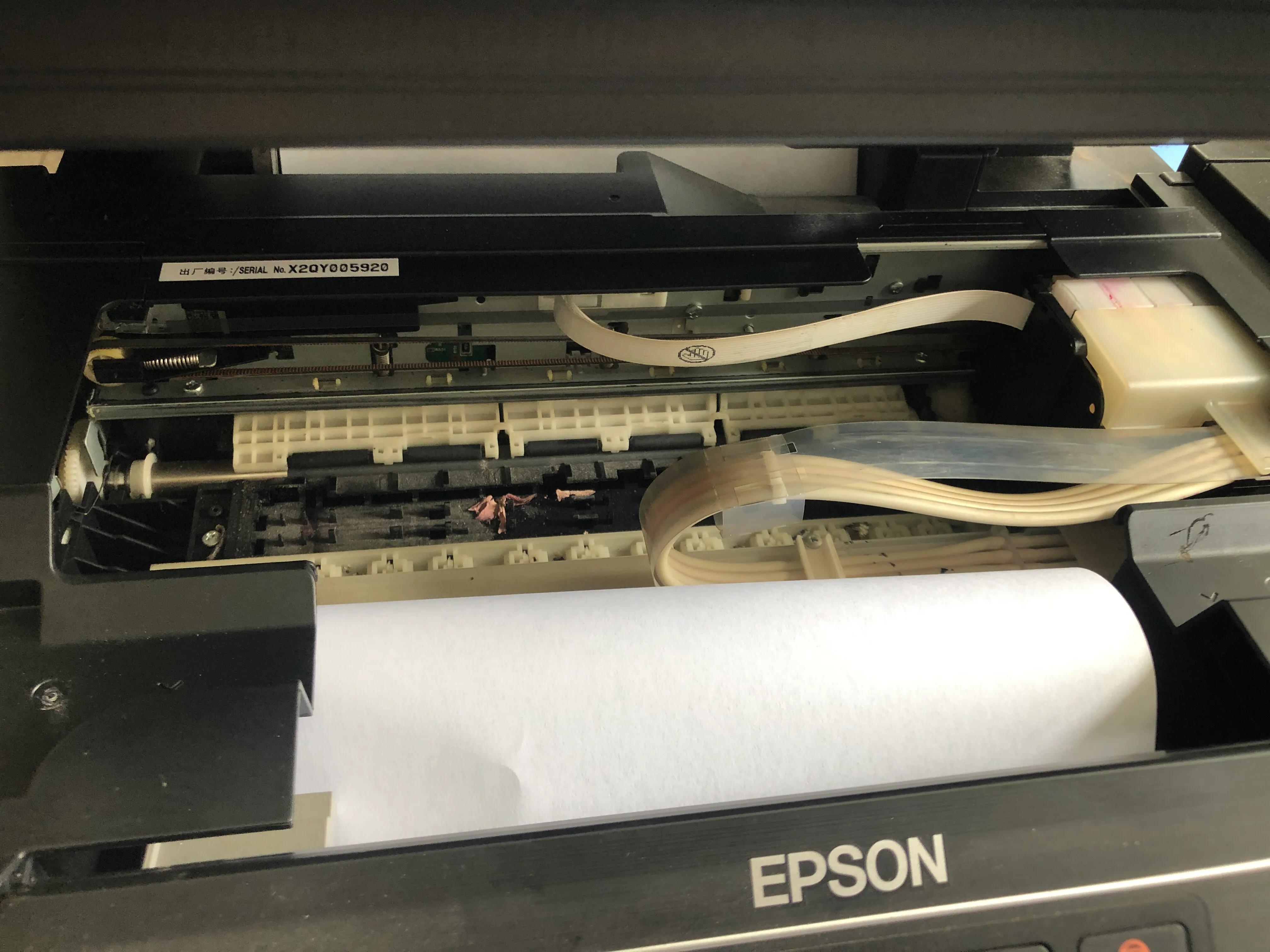 Epson L485 printer nozzle blocked, no black, red solution! iMedia