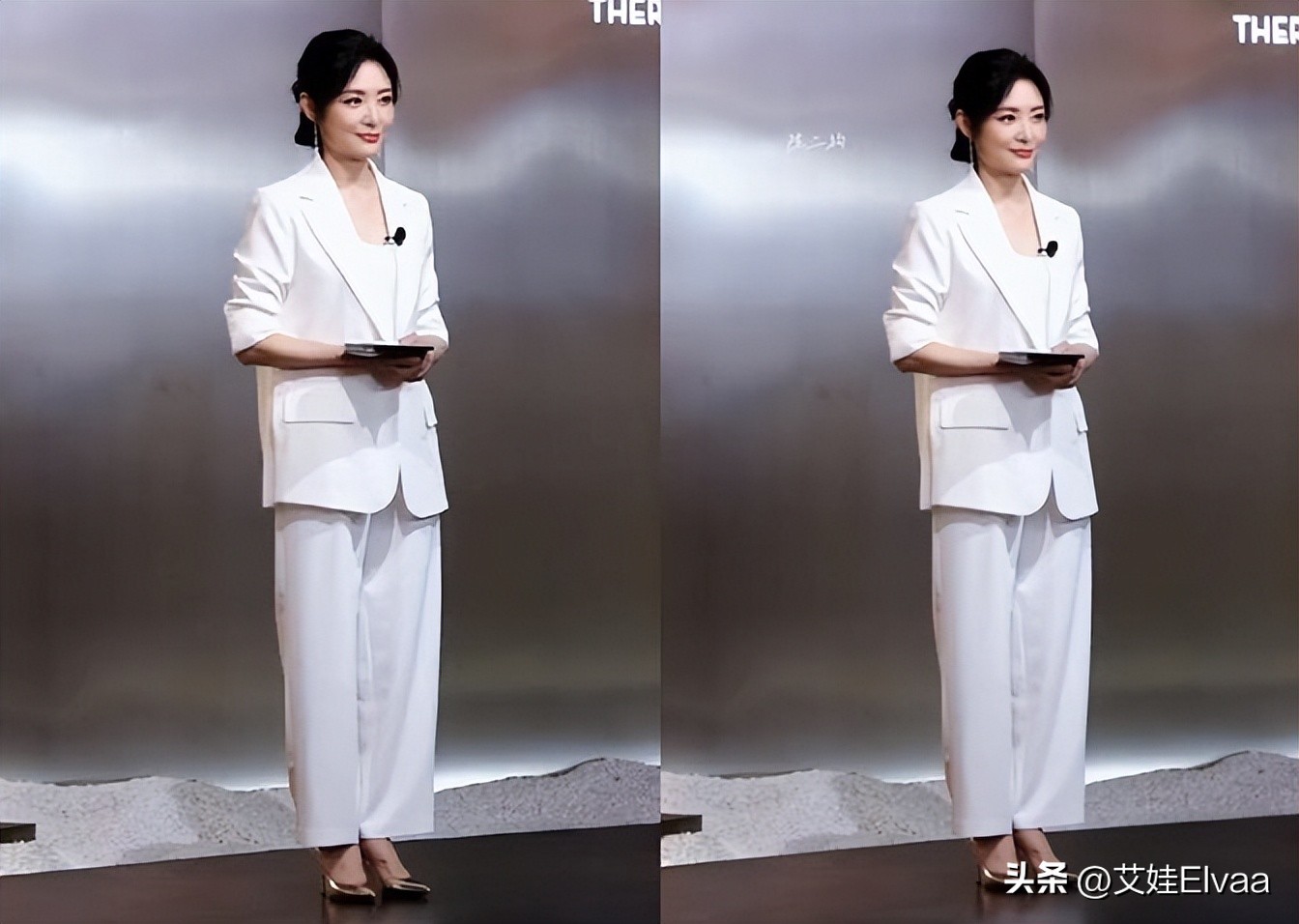 Zhou Tao appeared in Hangzhou to host. At the age of 51, he was dressed ...
