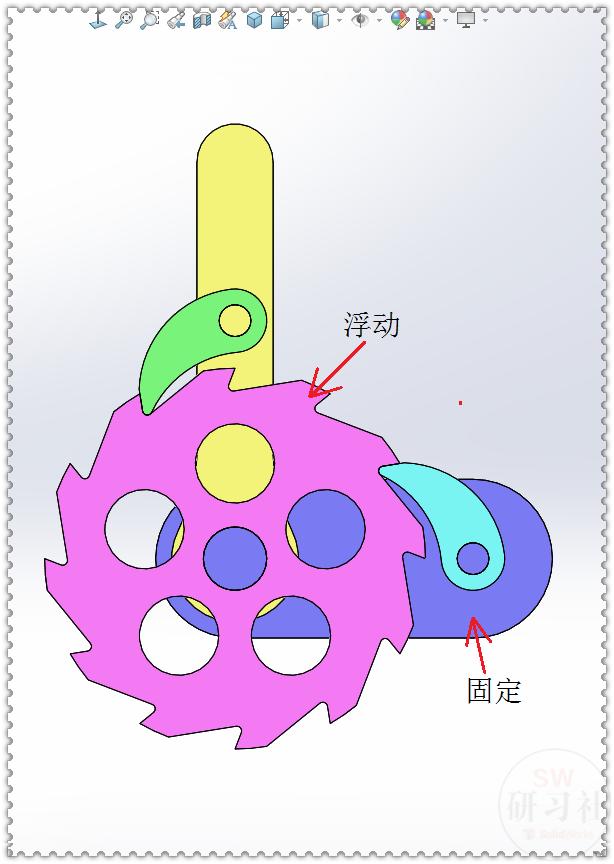 Drawing a ratchet mechanism in a SolidWorks assembly iMedia