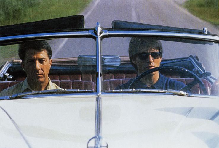 The movie "Rain Man" the story of Charlie and Raymond, expressing the
