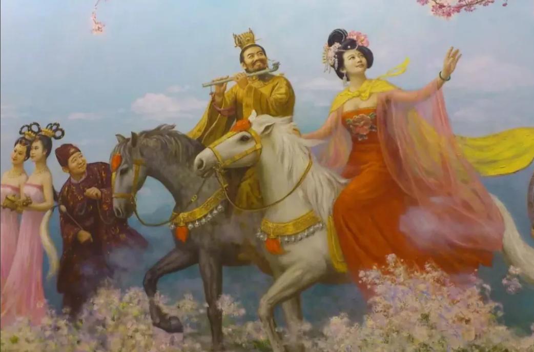 Emperor Xuanzong of Tang Dynasty and Yang Yuhuan loved holding lances ...