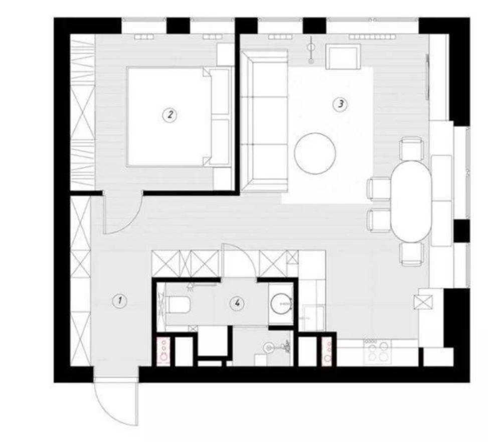 A young man in Wuhan posted a new home of 57 square meters. It is not ...