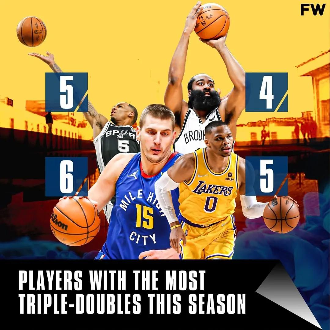 Triple Double The US media listed the four players with the most triple-doubles this ...