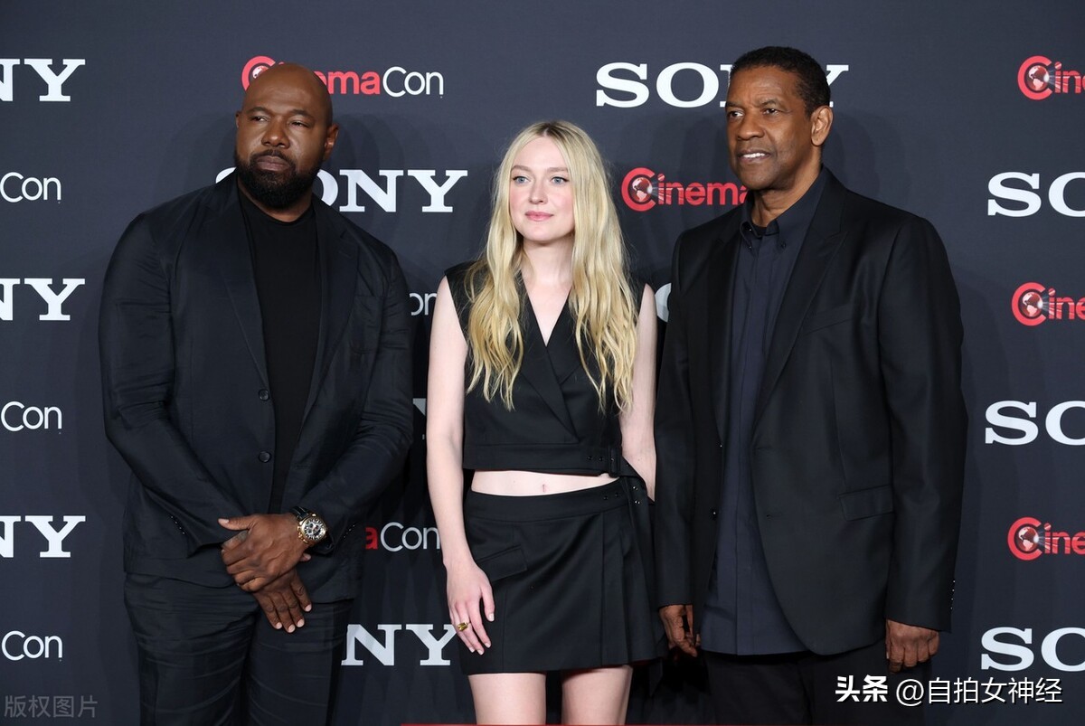 Dakota Fanning is beautiful and charming in a black suit vest + black ...