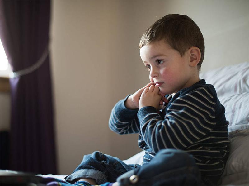 What is the reason why children often bite their fingernails, and what