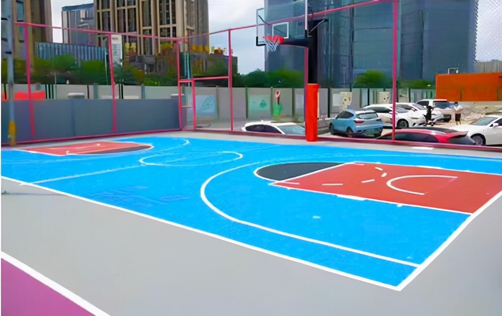 How much is a square meter for the construction of a basketball court