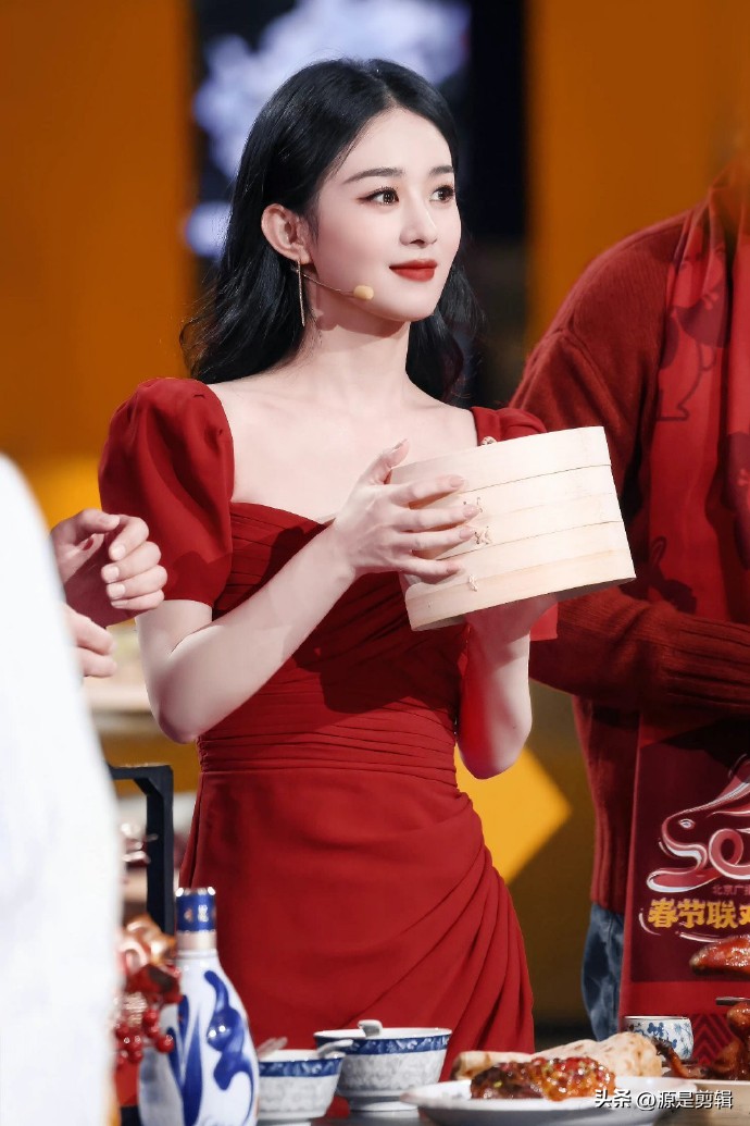 Appreciation of beautiful photos of Zhao Liying's red dress program ...