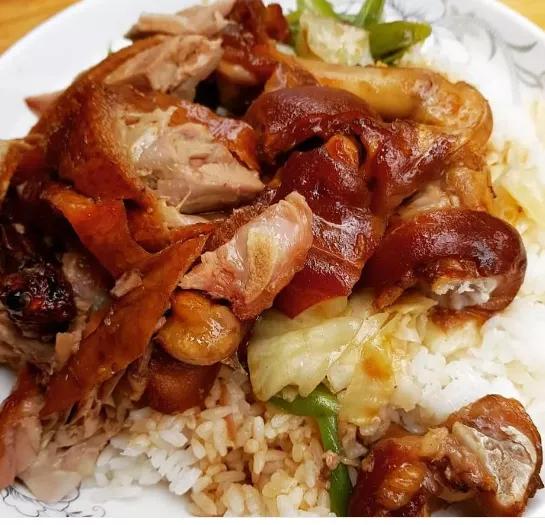 Chaoshan Cuisine Longjiang Pork Knuckle Rice, a delicacy that