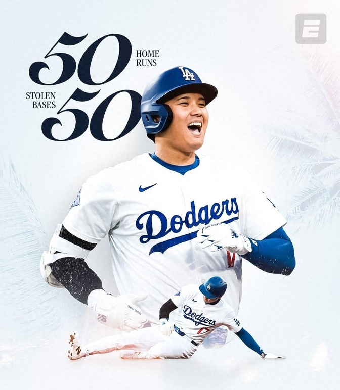 Ohtani hits 51 homers and steals 51 times! A new MLB record is set, and ...