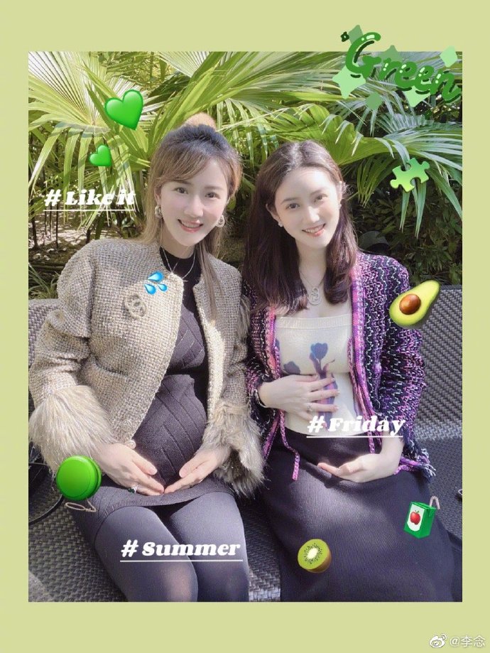 "Beautiful too" Li Nian sun's daily life during pregnancy, 8 months