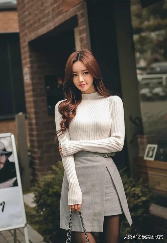 Korean goddess Sun Yunzhu: Fashion photo of pure dyed vertical thread ...