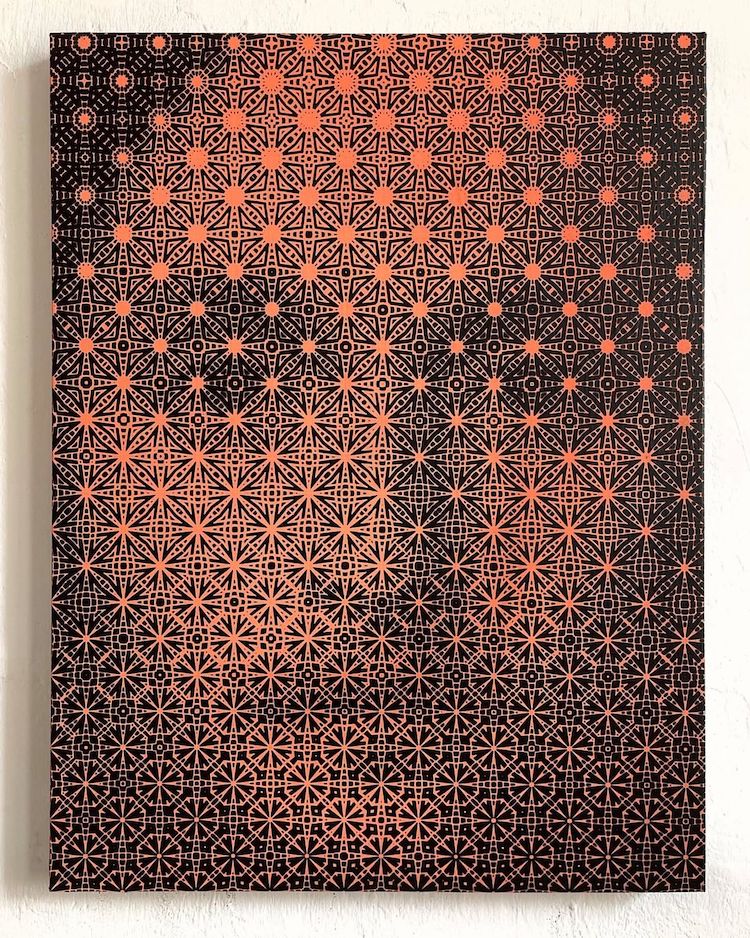 Intricate patterns subtly change into abstract-style portraits of ...