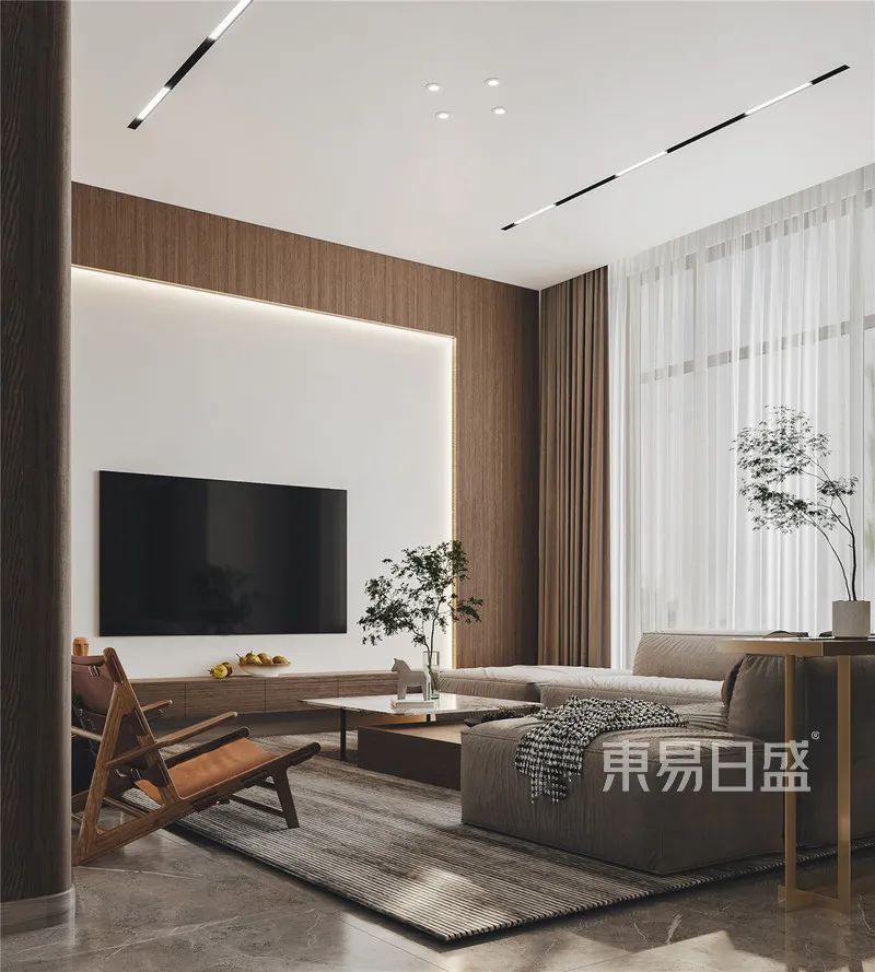 280㎡ private house customization, sunken living room design, flowers ...
