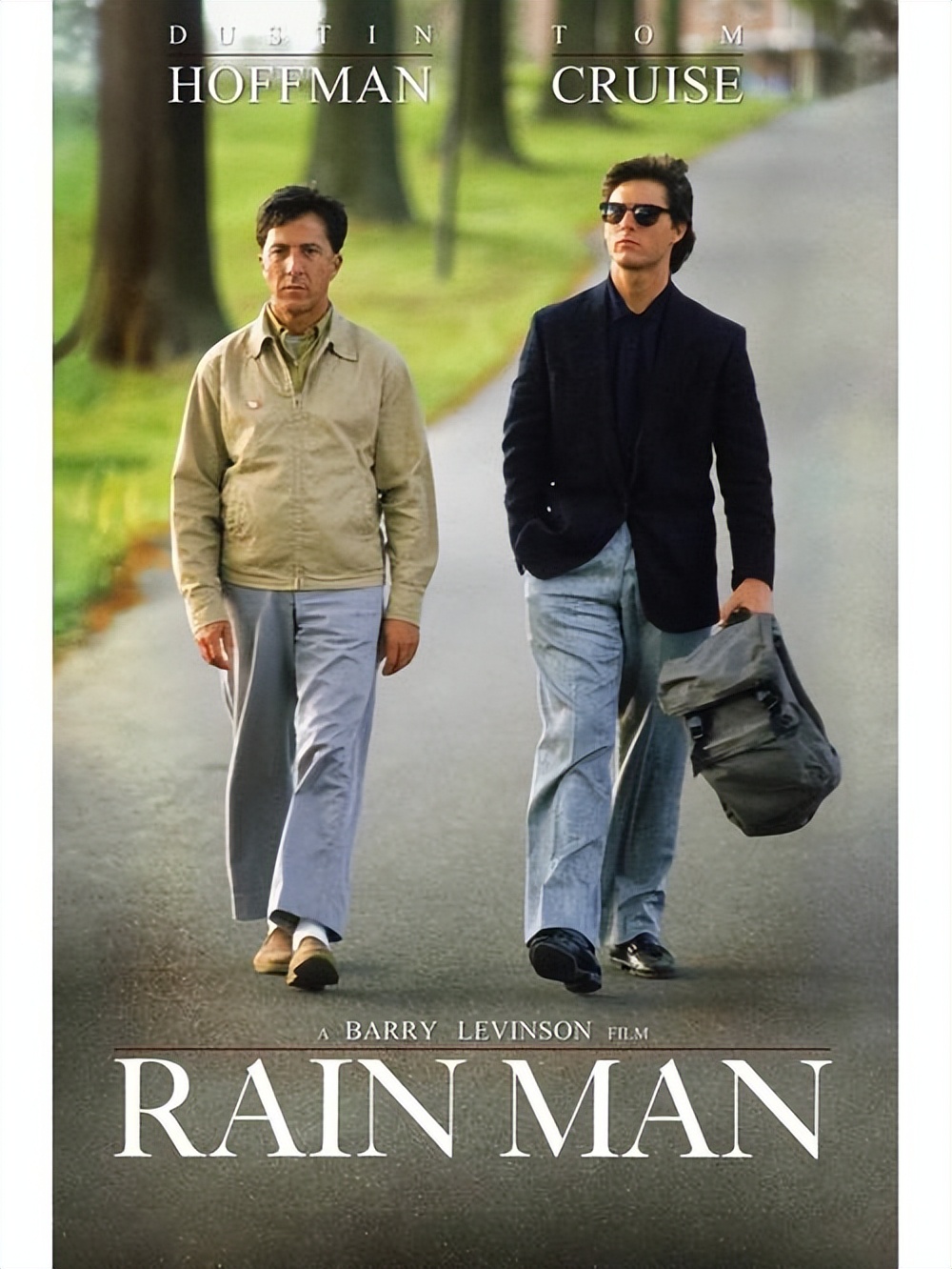 The movie "Rain Man" the story of Charlie and Raymond, expressing the