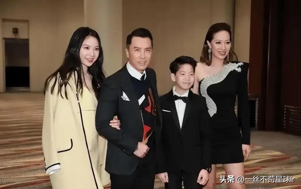 Donnie Yen's family of four seldom shows up, his wife wears offthe