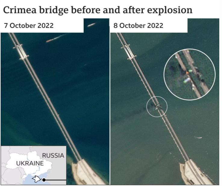Crimea bridge partially reopened to traffic after huge explosion: why ...