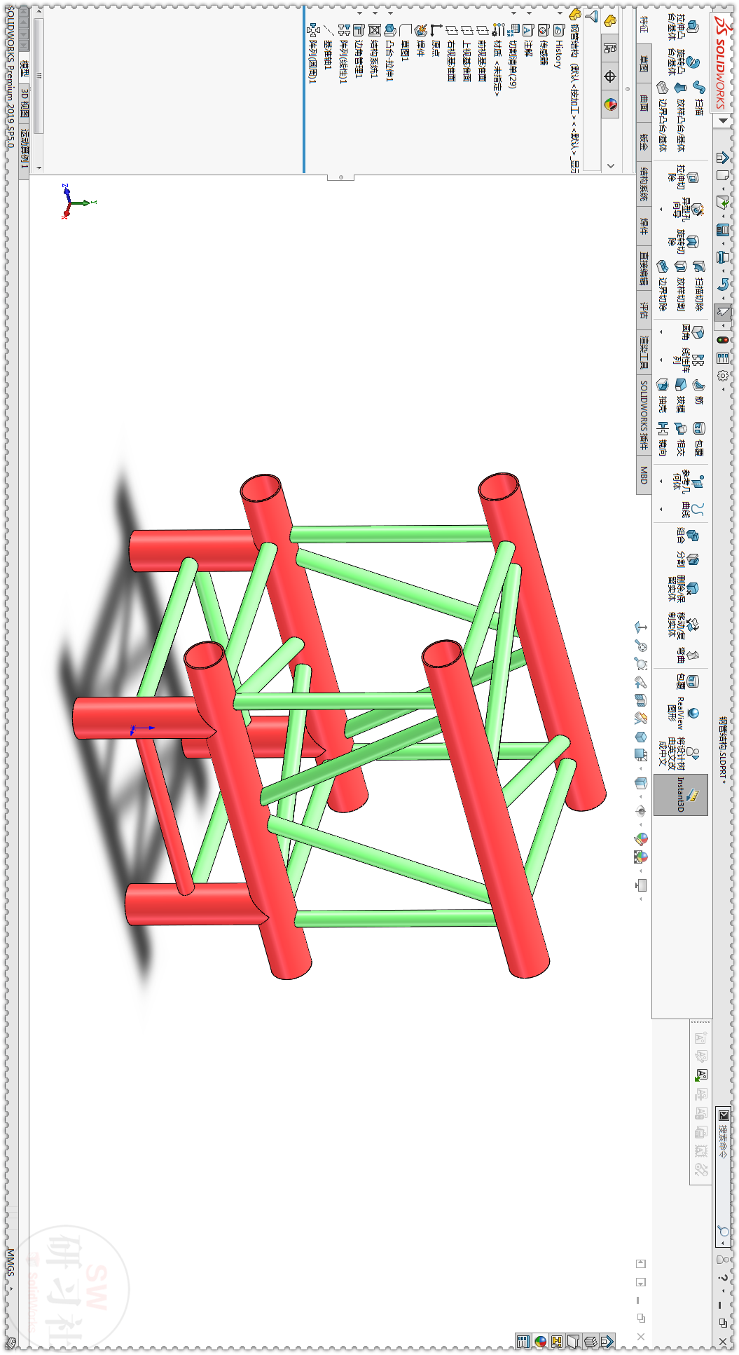 For the steel pipe structure drawn with SolidWorks, it is enough to ...