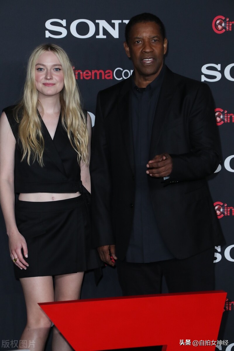 Dakota Fanning is beautiful and charming in a black suit vest + black ...