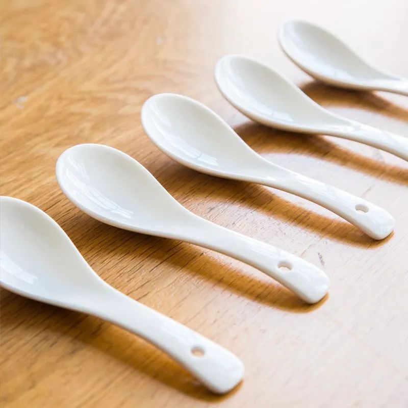 Why is there always a hole in the handle of a ceramic spoon, but not a