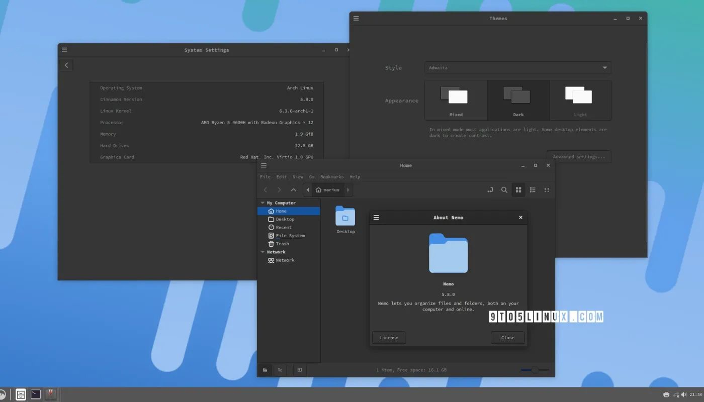 Cinnamon 5.8 desktop environment released, supports dark mode - iNEWS