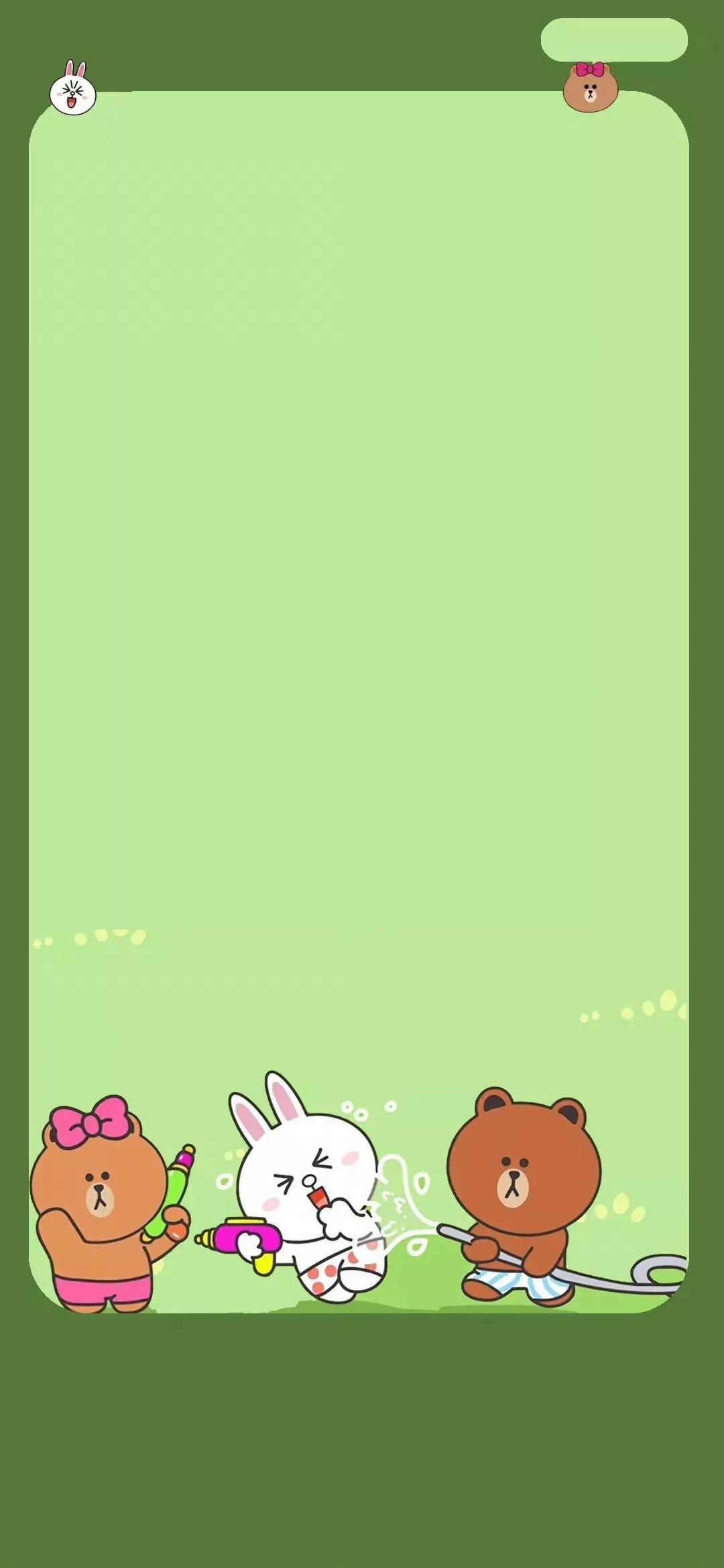 Wallpaper: Brown bear and Connie rabbit lock screen wallpaper - iNEWS