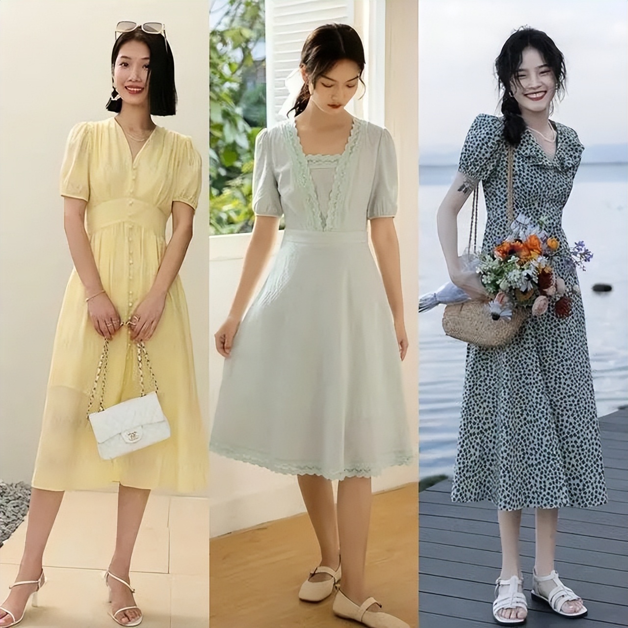 The little black dress is not popular this year, try the "tea break