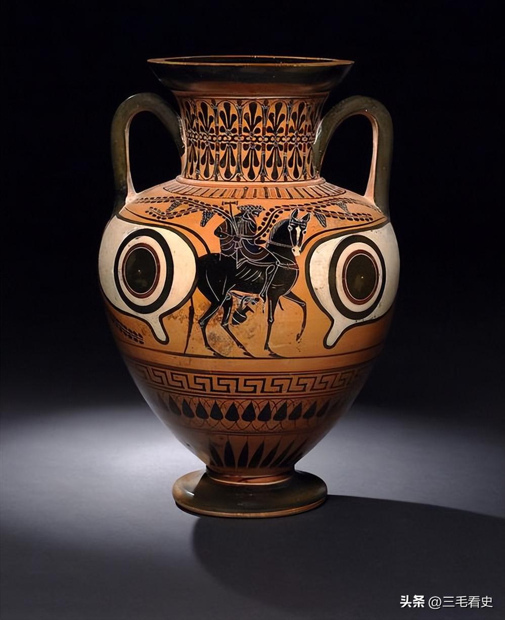 When did the development of ancient Greek pottery go back? What