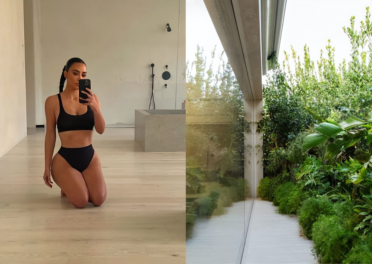 41-year-old Kim Kardashian takes a selfie in the bathroom - iNEWS