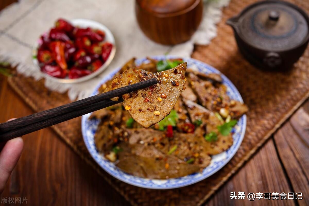 Cold pork liver, spicy and refreshing, delicious without fishy smell