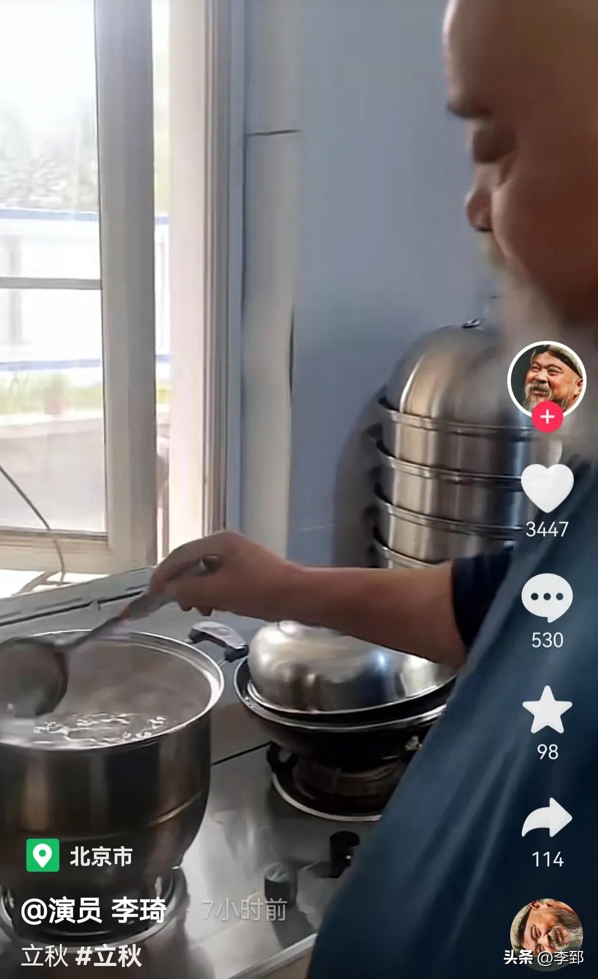 68-year-old Li Qi stewed meat in Liqiu, claiming to post autumn fat ...