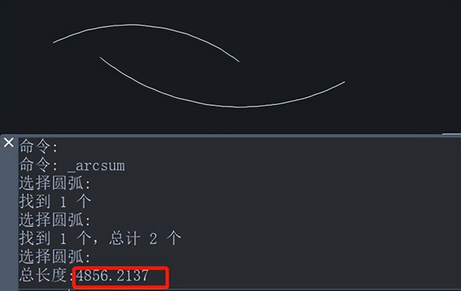 Quick calculation of total straight line, arc length and area in CAD ...