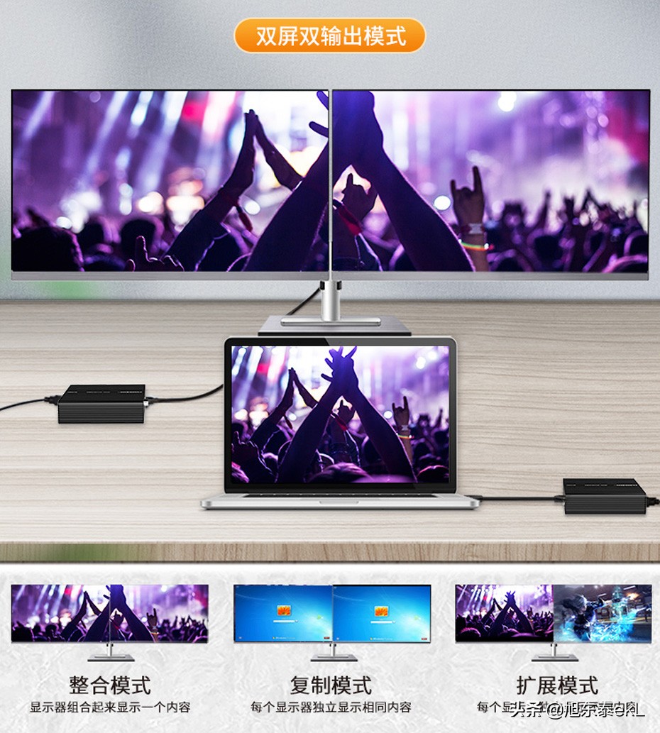 The working principle of KVM dualscreen extender, the connection