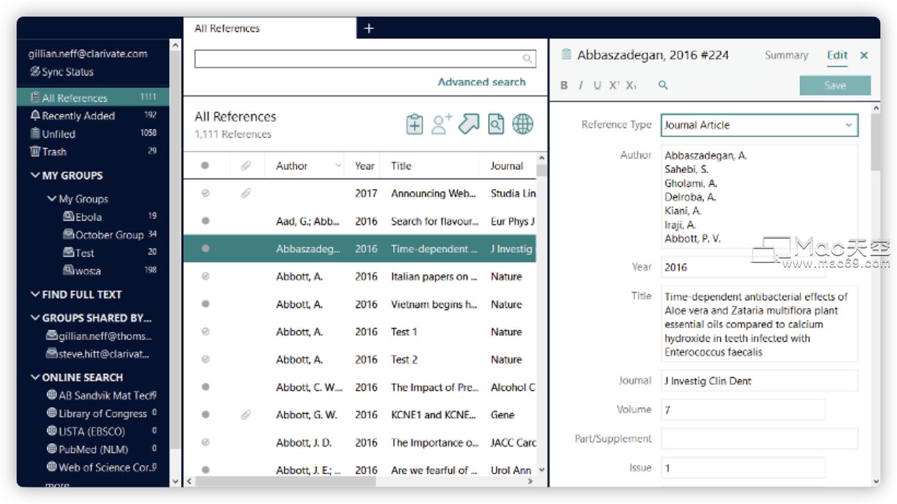 The best document management software EndNote 20 major client version