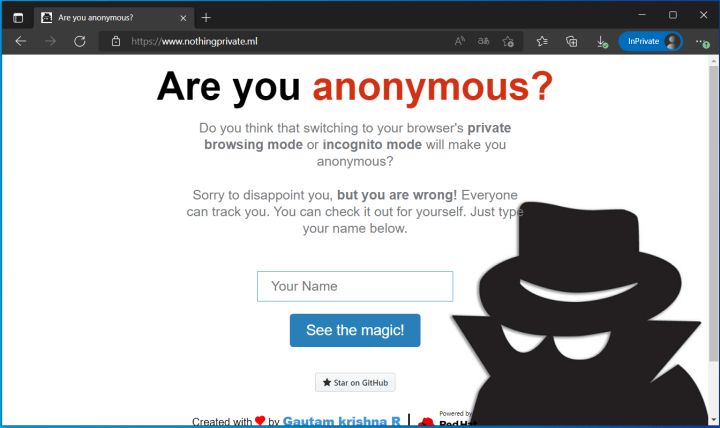 Difference between browser private mode and normal mode - iNEWS