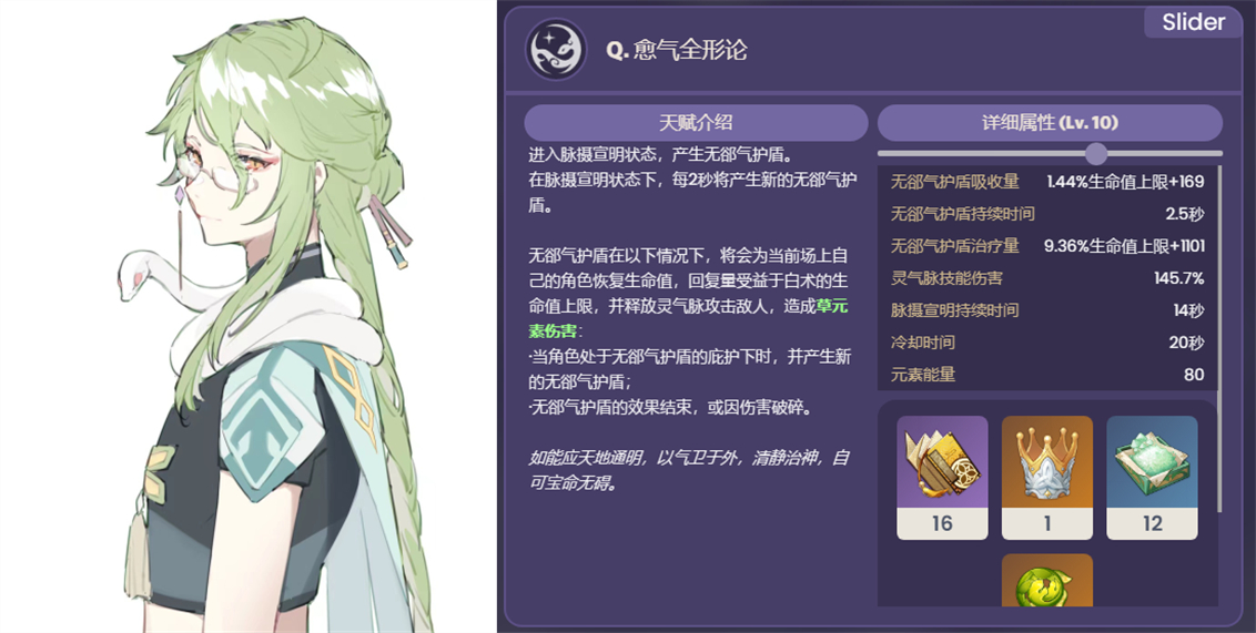 原神:白朮詳細技能命座,隨身掛草加反應增傷,盾奶一體讓人安心 - 頭條匯