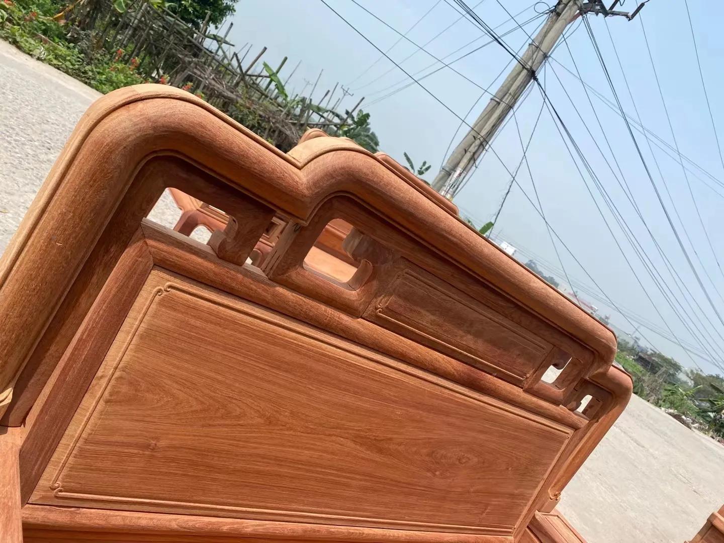 Myanmar rose pear national color Tianxiang sofa set of six, seat board