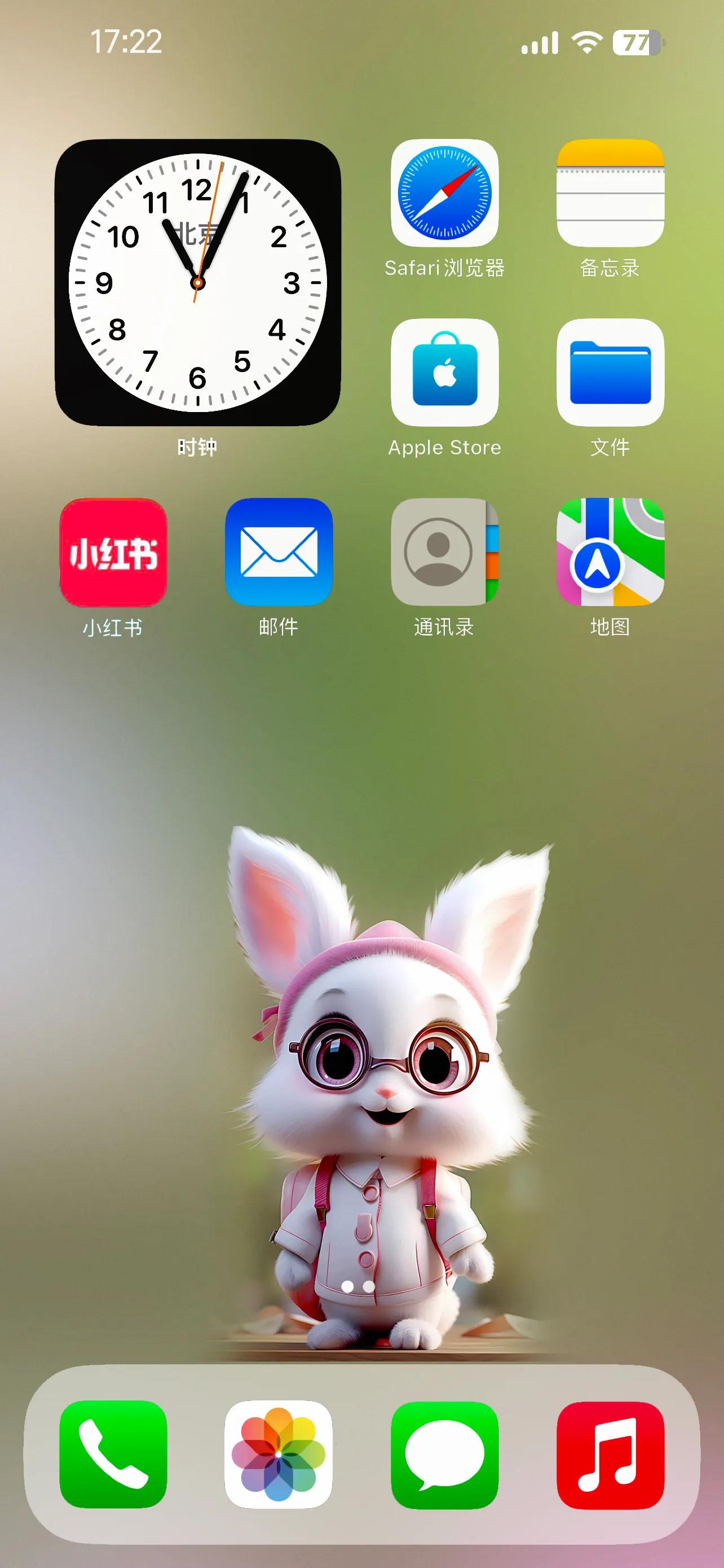 Do you like Ms. Rabbit Wearing Glasses phone set wallpaper? - iNEWS