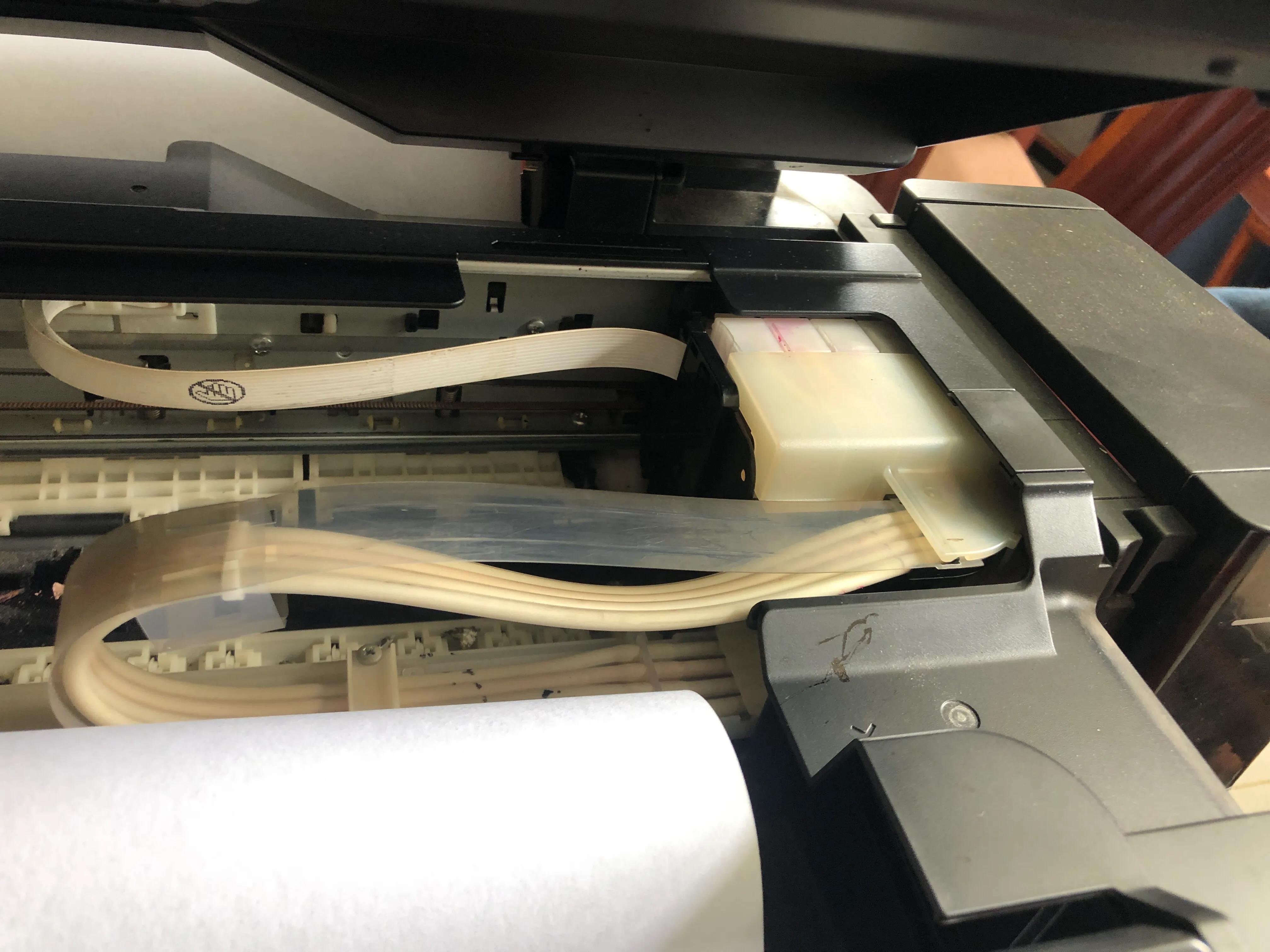 Epson L485 printer nozzle blocked, no black, red solution! iMedia