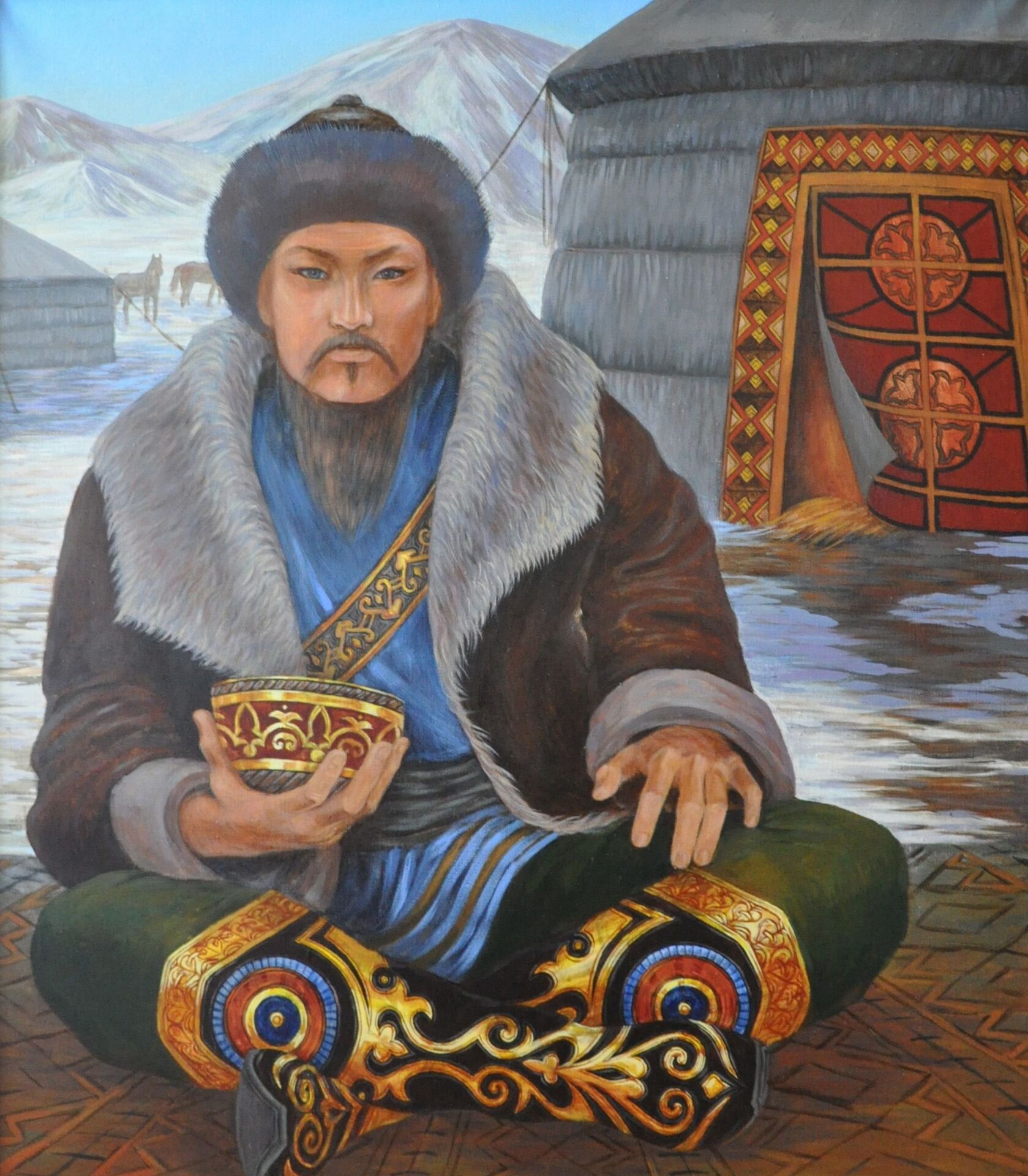 Yangir Khan The descendant of Genghis Khan, who led the Kazakh