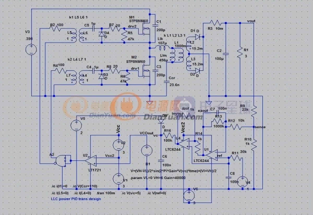 Design and debugging of LLC power supply (LLC power supply topology simulation, LLC closedloop