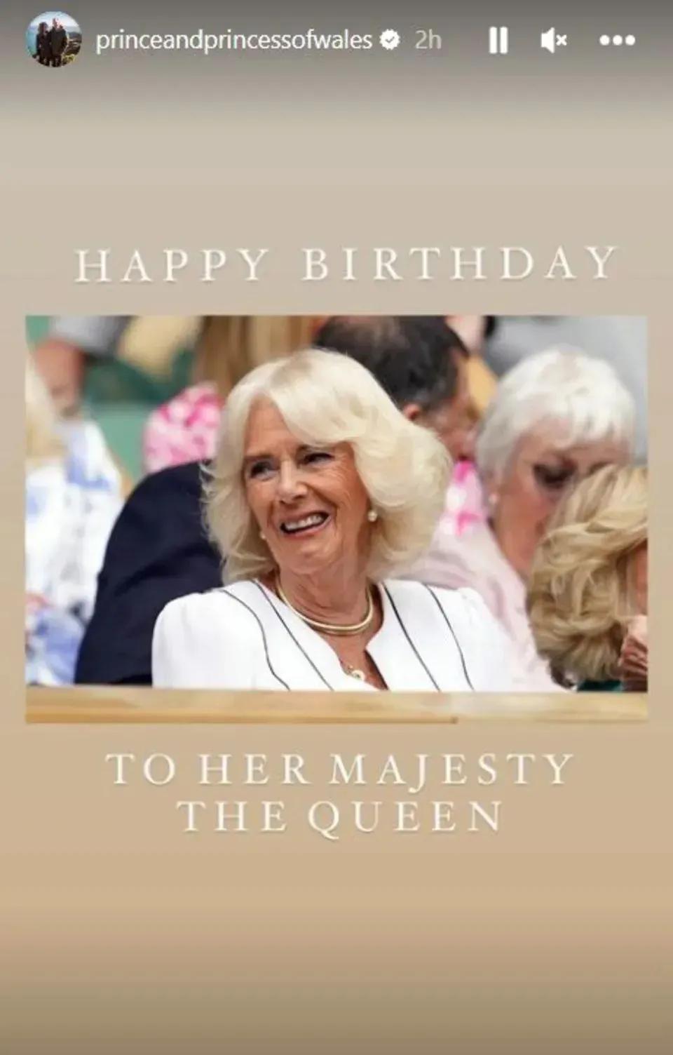 Superficial article William and Kate sneak in to send birthday wishes